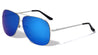 Color Mirror Spring Hinge Aviators Wholesale Sunglasses