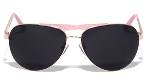 Crocodile Skin Pattern Aviators Wholesale Bulk Sunglasses
