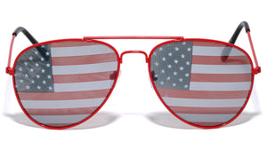 American Flag Aviators Wholesale Bulk Sunglasses
