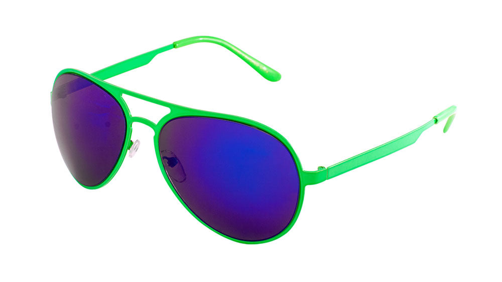 Neon Color Frame Color Mirror Lens Bulk Aviators Frontier