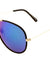 Leather Rim Color Mirror Aviators Bulk Sunglasses