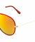 Leather Rim Color Mirror Aviators Bulk Sunglasses