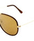 Leather Rim Color Mirror Aviators Bulk Sunglasses