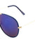 Leather Rim Color Mirror Aviators Bulk Sunglasses