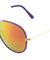 Leather Rim Color Mirror Aviators Bulk Sunglasses