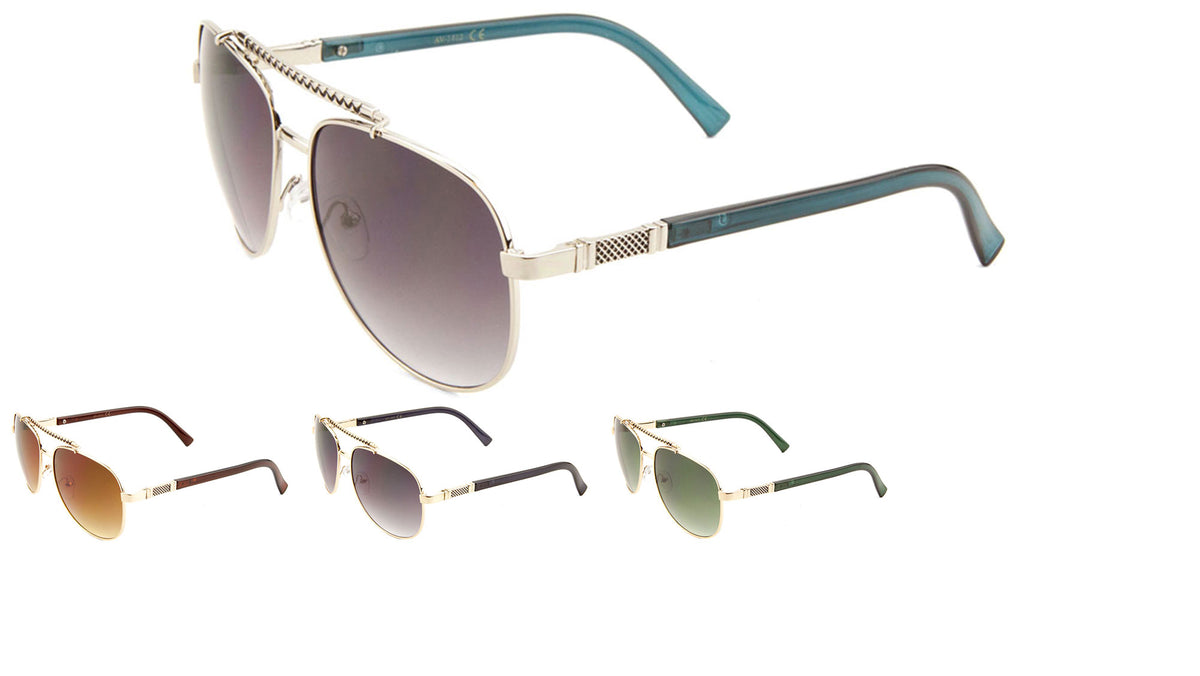 Top Bar Fashion Aviators Wholesale Bulk Sunglasses