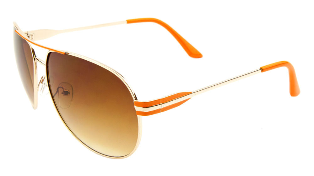 Aviators Color Temple Fashion Wholesale Sunglasses