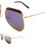 Brow Color Mirror Angled Aviators Wholesale Bulk Sunglasses
