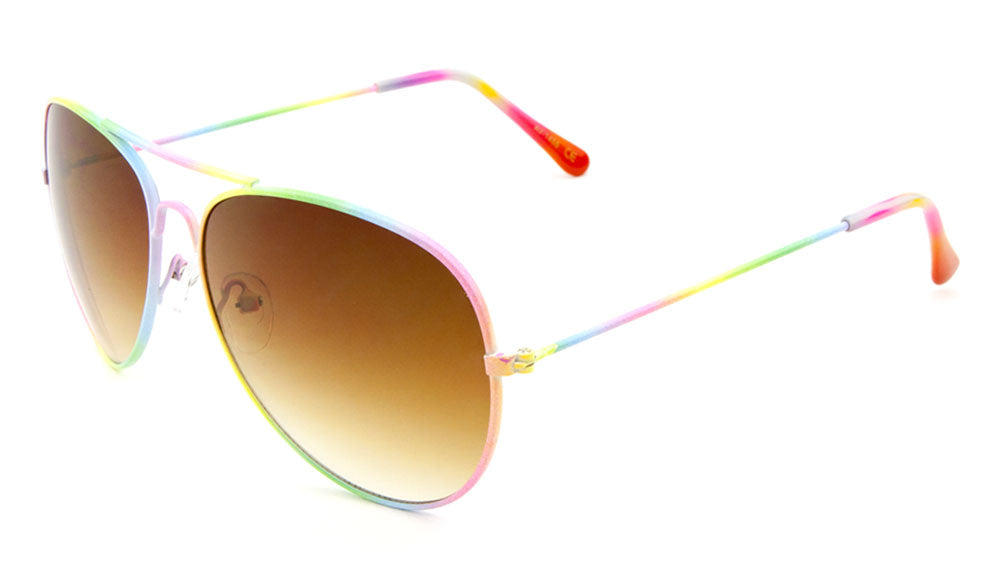 Rainbow Aviators Wholesale Bulk Sunglasses