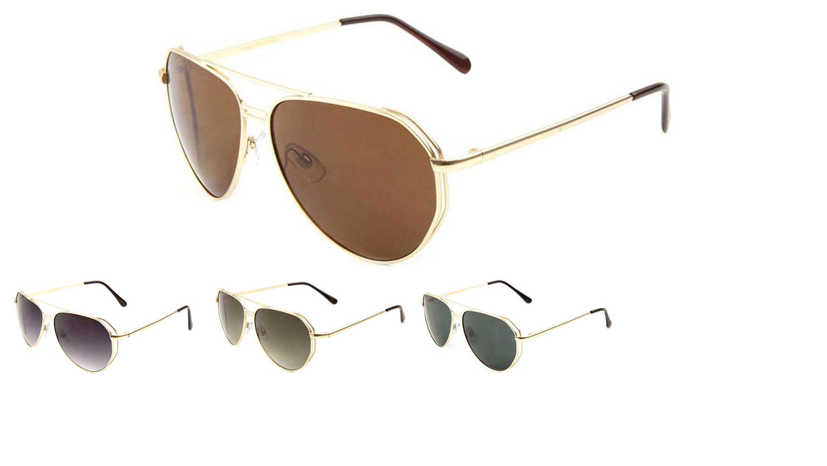 Side Bar Aviators Wholesale Bulk Sunglasses