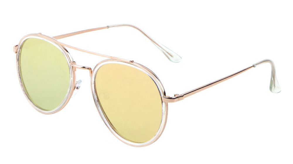 Rose Gold Aviators Wholesale Bulk Sunglasses