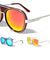 Color Mirror Lens Thick Rim Solid Plate Aviators Wholesale Bulk Sunglasses