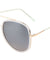 Color Mirror Double Plastic Metal Frame Rounded Aviators Wholesale Sunglasses
