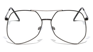 Angled Clear Lens Aviators Wholesale Bulk Glasses