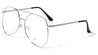 Angled Clear Lens Aviators Wholesale Bulk Glasses