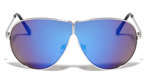 Large Lens Color Mirror Aviators Wholesale Bulk Sunglasses