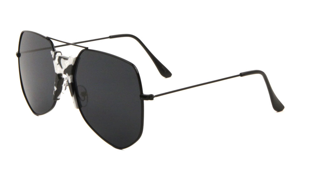 Angled Plastic Nose Aviators Wholesale Bulk Sunglasses