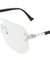 Rimless Angled Clear Lens Aviators Wholesale Bulk Glasses