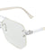 Rimless Angled Clear Lens Aviators Wholesale Bulk Glasses