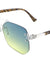 Rimless Oceanic Color Aviators Wholesale Bulk Sunglasses