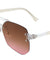 Rimless Oceanic Color Aviators Wholesale Bulk Sunglasses