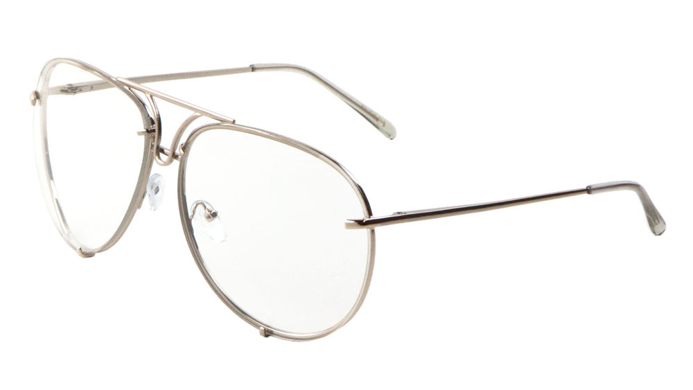 Clear Lens Aviators Wholesale Glasses