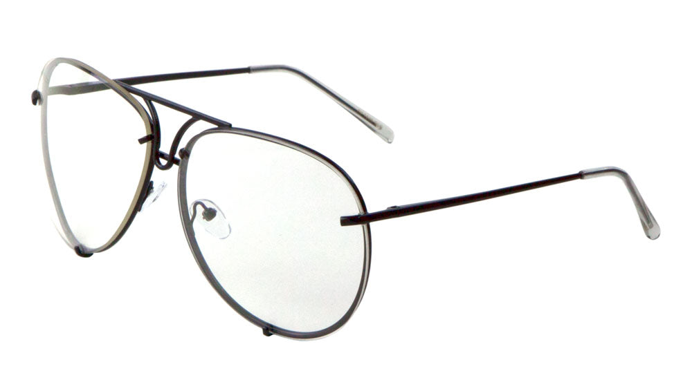 Clear Lens Aviators Wholesale Glasses