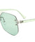 Rimless Color Lens Aviators Wholesale Bulk Sunglasses