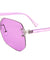 Rimless Color Lens Aviators Wholesale Bulk Sunglasses