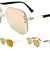 Rimless Color Mirror Aviators Wholesale Bulk Sunglasses