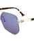 Rimless Color Mirror Aviators Wholesale Bulk Sunglasses