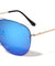 Rimless Aviators Color Mirror Wholesale Sunglasses