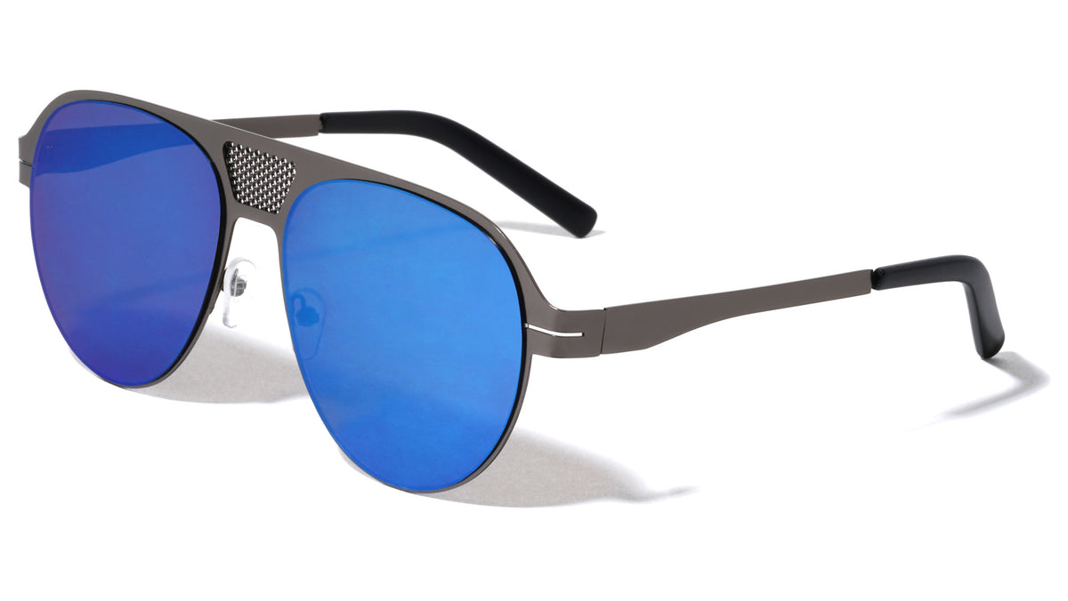 Thin Aviators Front Grille Fashion Sunglasses Wholesale