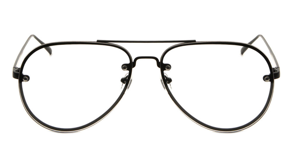 Aviators Rimless Clear Lens Wholesale Bulk Glasses
