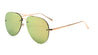 Rimless Aviators Color Mirror Stylized Nose Bridge Fashion Wholesale Sunglasses