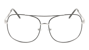 Squared Aviators Clear Lens Wholesale Bulk Glasses