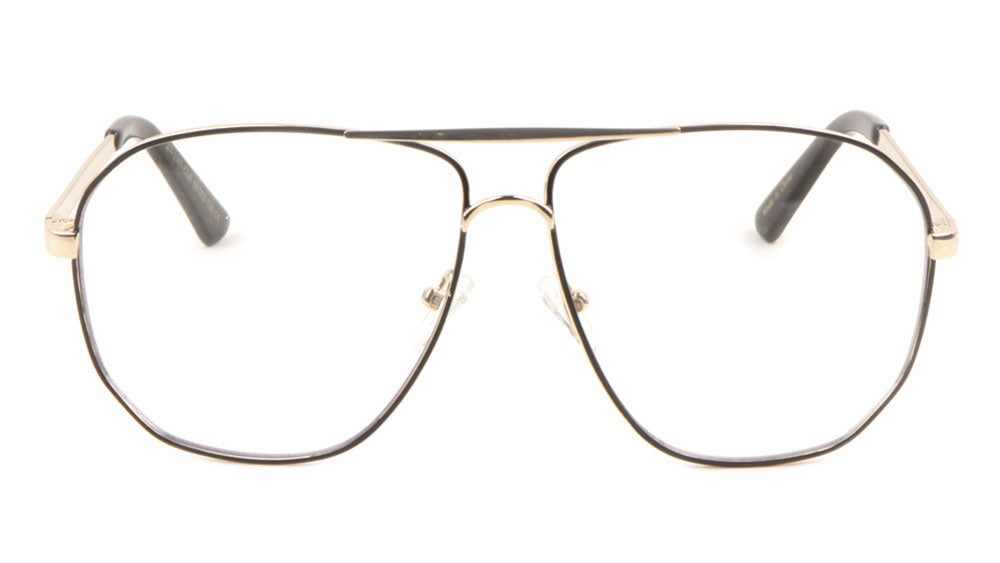 Metal Aviators Clear Lens Wholesale Bulk Glasses