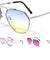 Aviators Oceanic Color Lens Fashion Top Brow Bar Sunglasses Wholesale