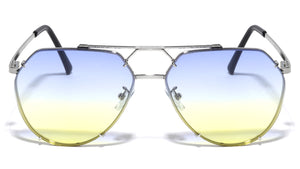 Aviators Oceanic Color Lens Fashion Top Brow Bar Sunglasses Wholesale