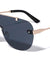 Rimless Solid One Piece Color Mirror Lens Bulk Sunglasses