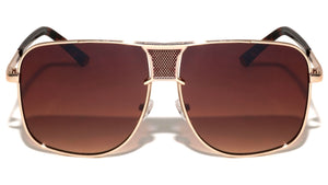 Squared Aviators Front Grille Fashion Wholesale Sunglasses