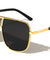 Squared Aviators Front Grille Fashion Wholesale Sunglasses