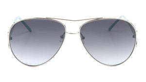 Aviators Oceanic Color Lens Fashion Metal Accent Sunglasses Wholesale