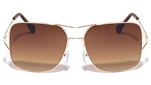 Squared Rimless Aviators Wholesale Sunglasses