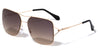 Squared Rimless Aviators Wholesale Sunglasses