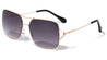 Squared Rimless Aviators Wholesale Sunglasses