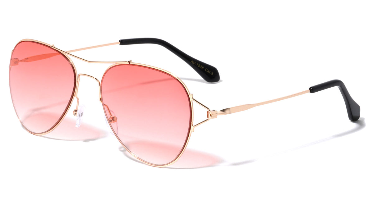 Rimless Aviators Fashion Wholesale Sunglasses