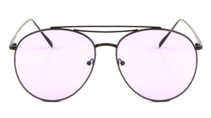 Rounded Color Lens Aviators Wholesale Bulk Sunglasses