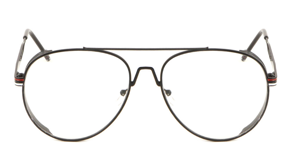 Aviators Thick Side Shield Clear Lens Wholesale Bulk Glasses