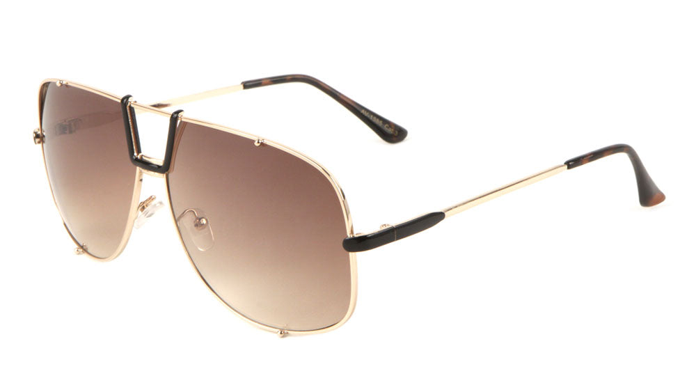 Aviators Black Accent Fashion Sunglasses Wholesale